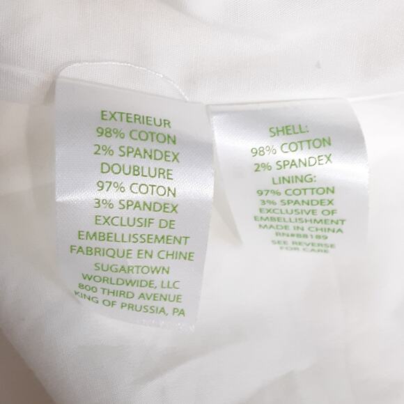 Lilly Pulitzer Jena Stretch Shift Dress Beaded Collar Resort White Women 4 Bride - Picture 10 of 15